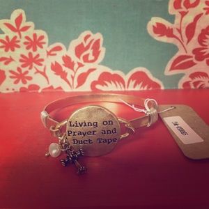 Living in prayer and duct tape bracelet